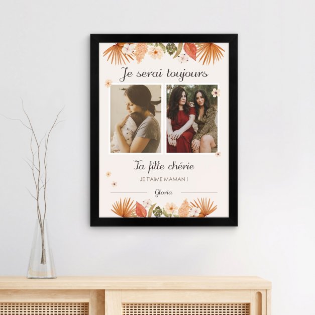 Poster encadré personnalisé avec votre photo pour la meilleure maman
