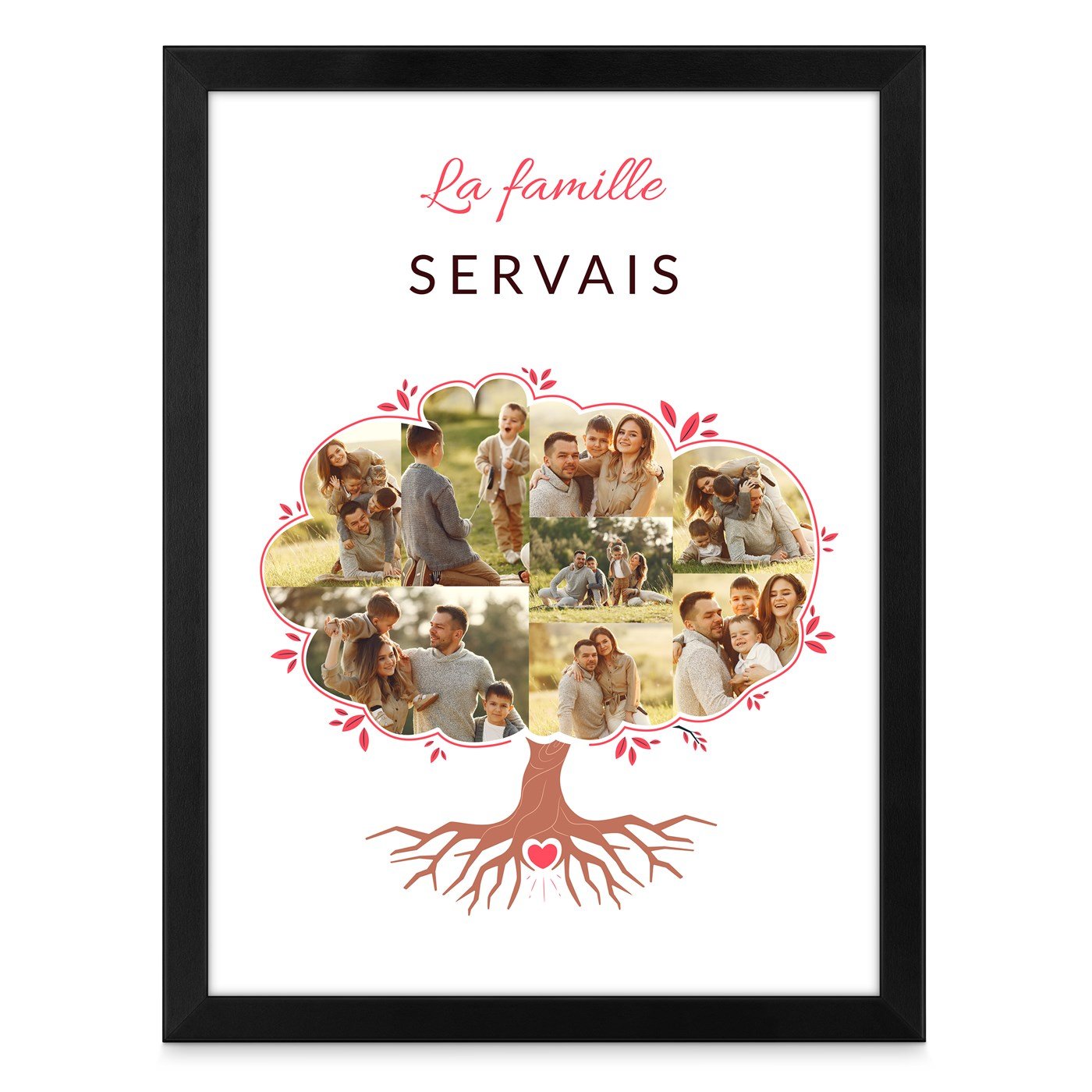 Poster encadré personnalisé avec votre photo de famille