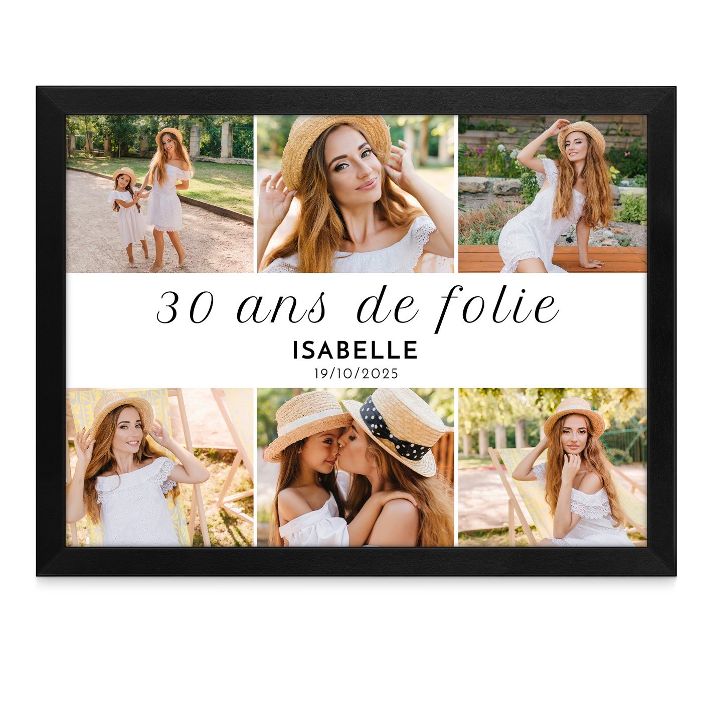 Poster encadré personnalisé avec votre photo pour 30e anniversaire d'une amie
