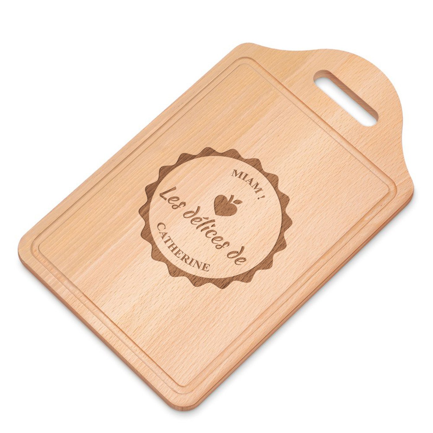 Planche en bois à découper personnalisée pour l'anniversaire d'une amie