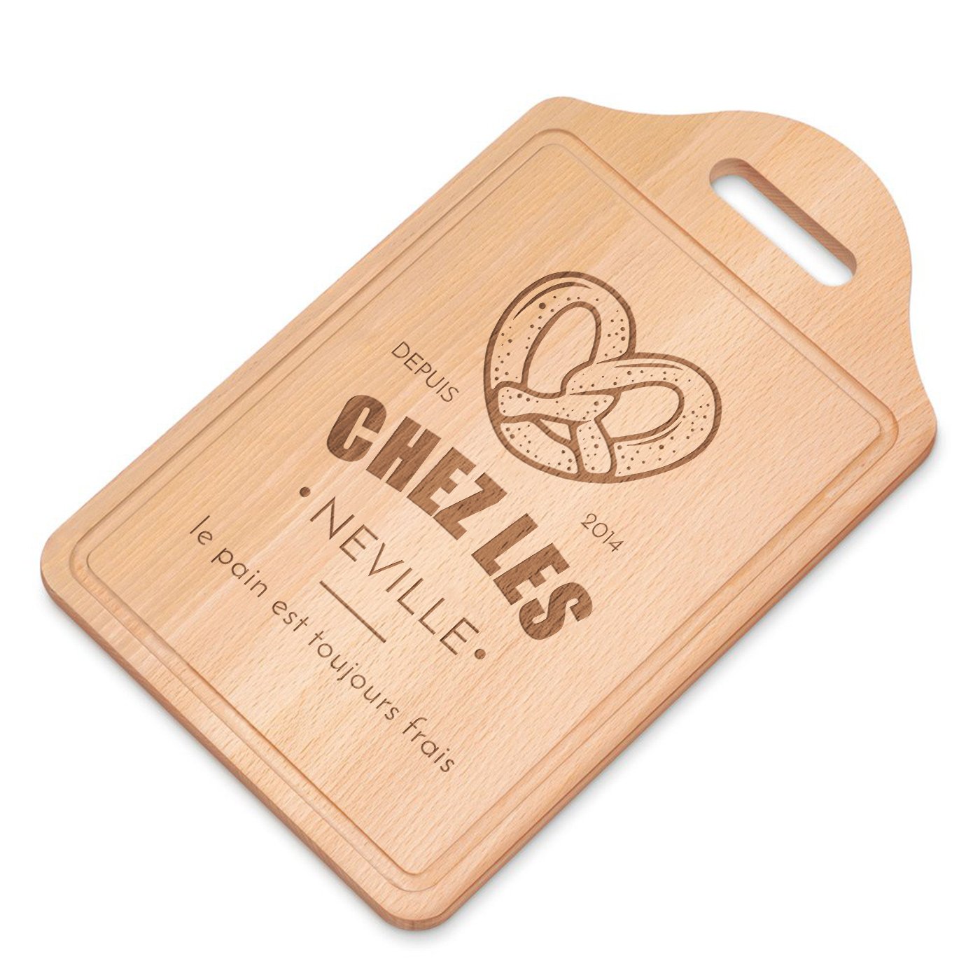 Planche en bois à découper personnalisée pour un couple pour une crémaillère