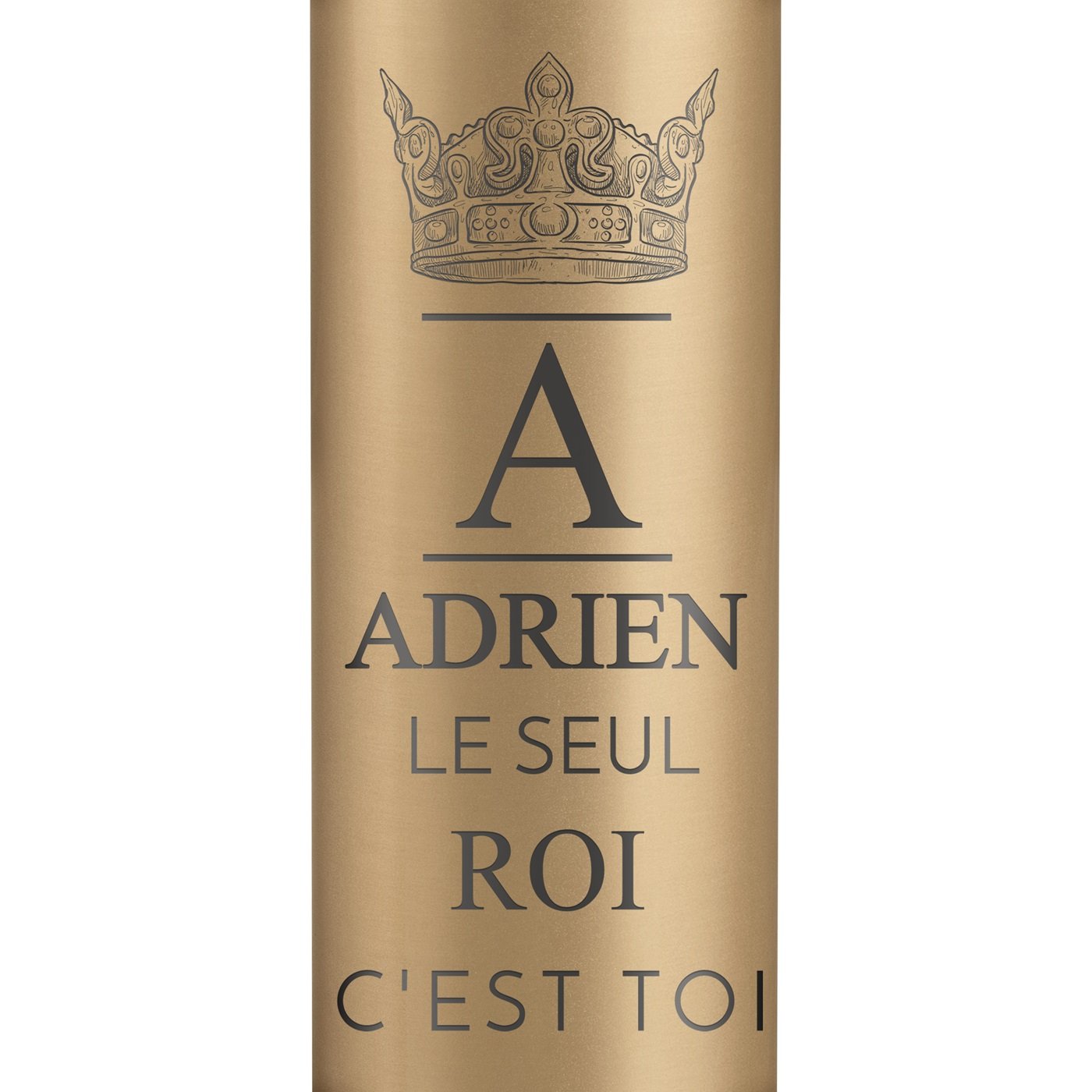 Bouteille isotherme dorée avec gravure avec un affichage LED pour l'anniversaire d'un mari