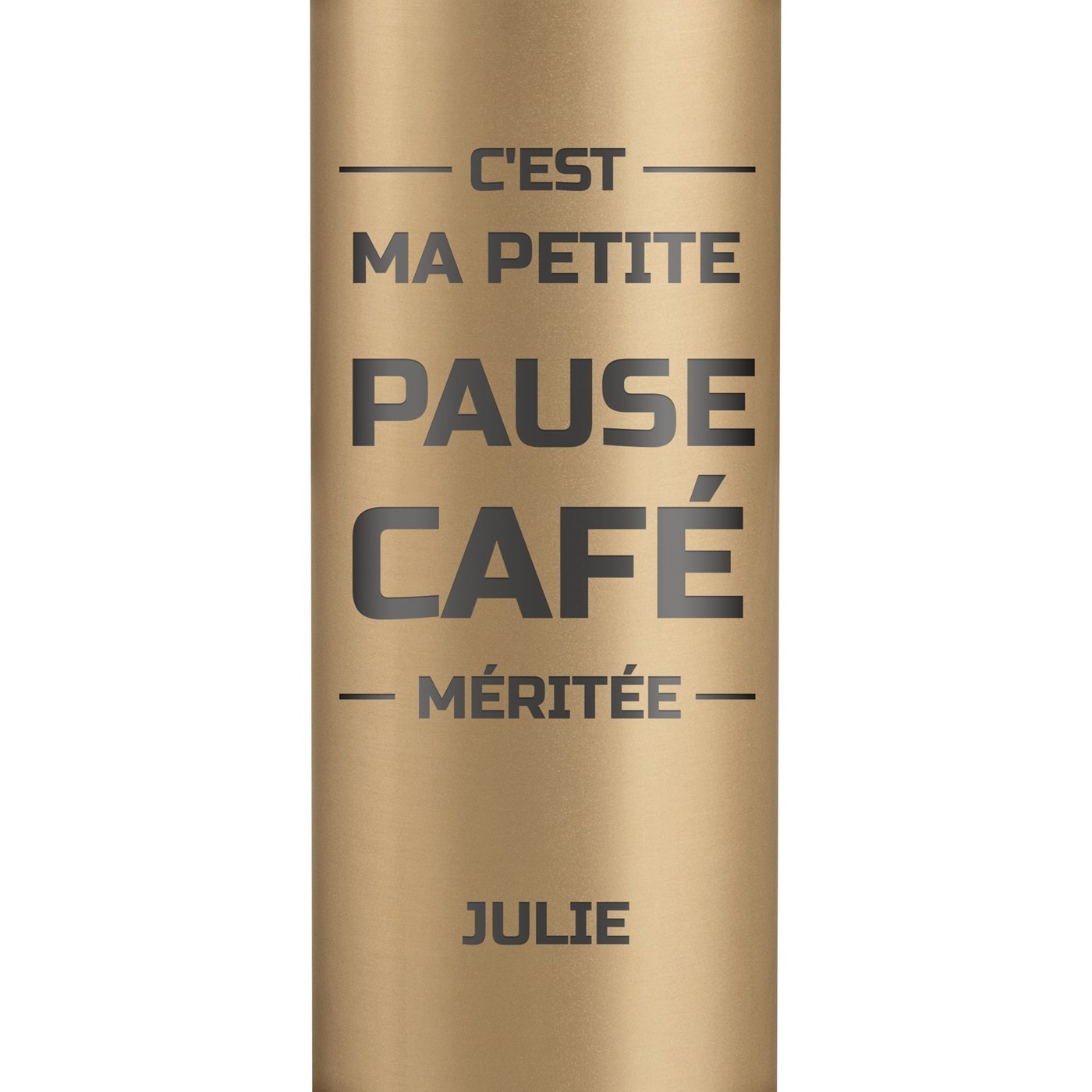 Bouteille isotherme dorée personnalisée avec un affichage LED pour l'anniversaire d'une sœur