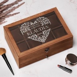 Coffret à montres et bijoux personnalisé pour une épouse pour la Saint-Valentin
