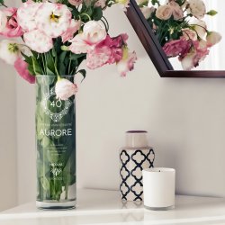 Vase en verre personnalisé pour une femme pour son 40e anniversaire