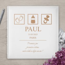 Album photo grand format avec personnalisation pour un garçon pour son premier anniversaire