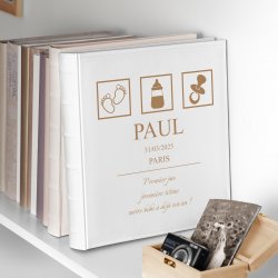 Album photo grand format avec personnalisation pour un garçon pour son premier anniversaire