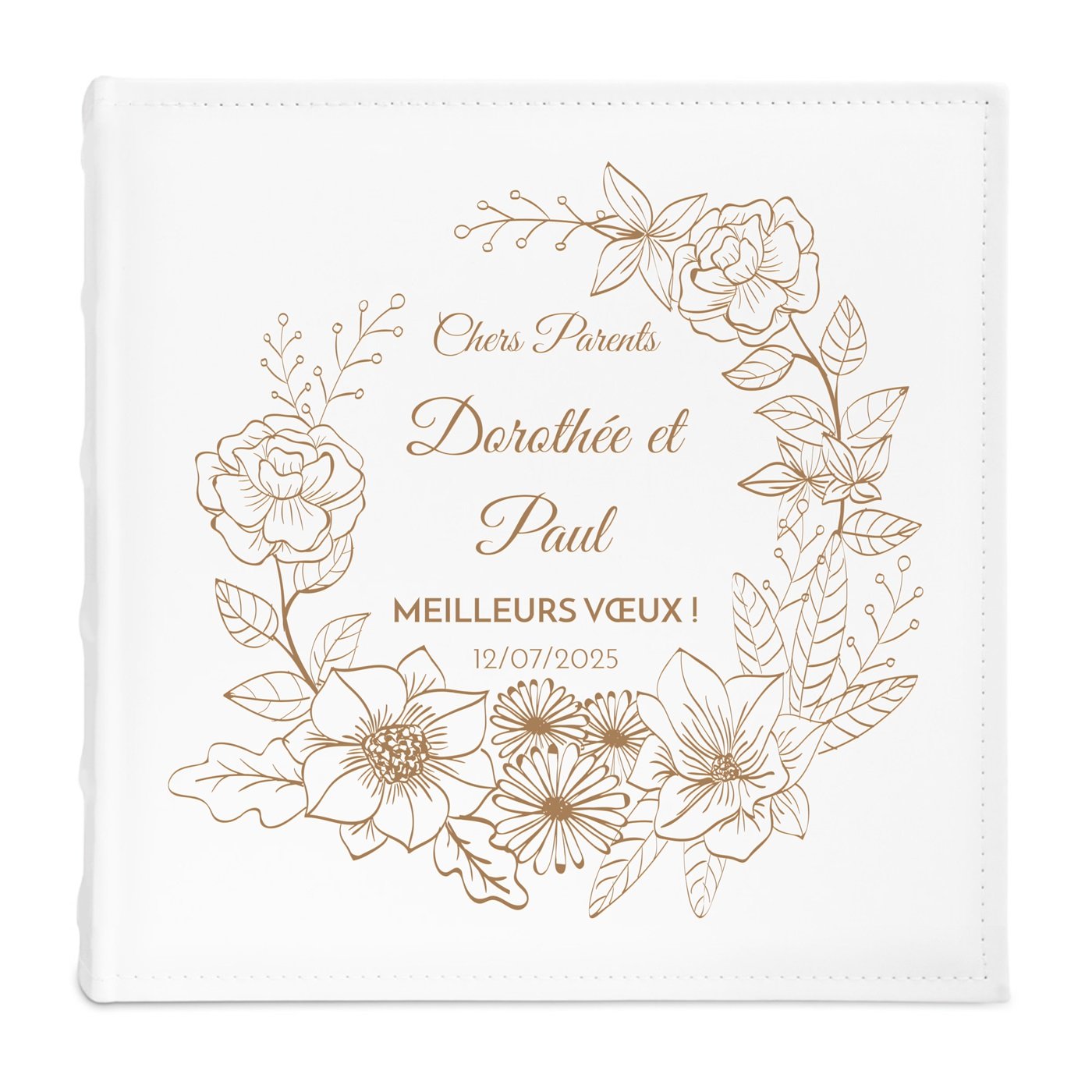 Album photo grand format avec personnalisation pour l'anniversaire de mariage des parents