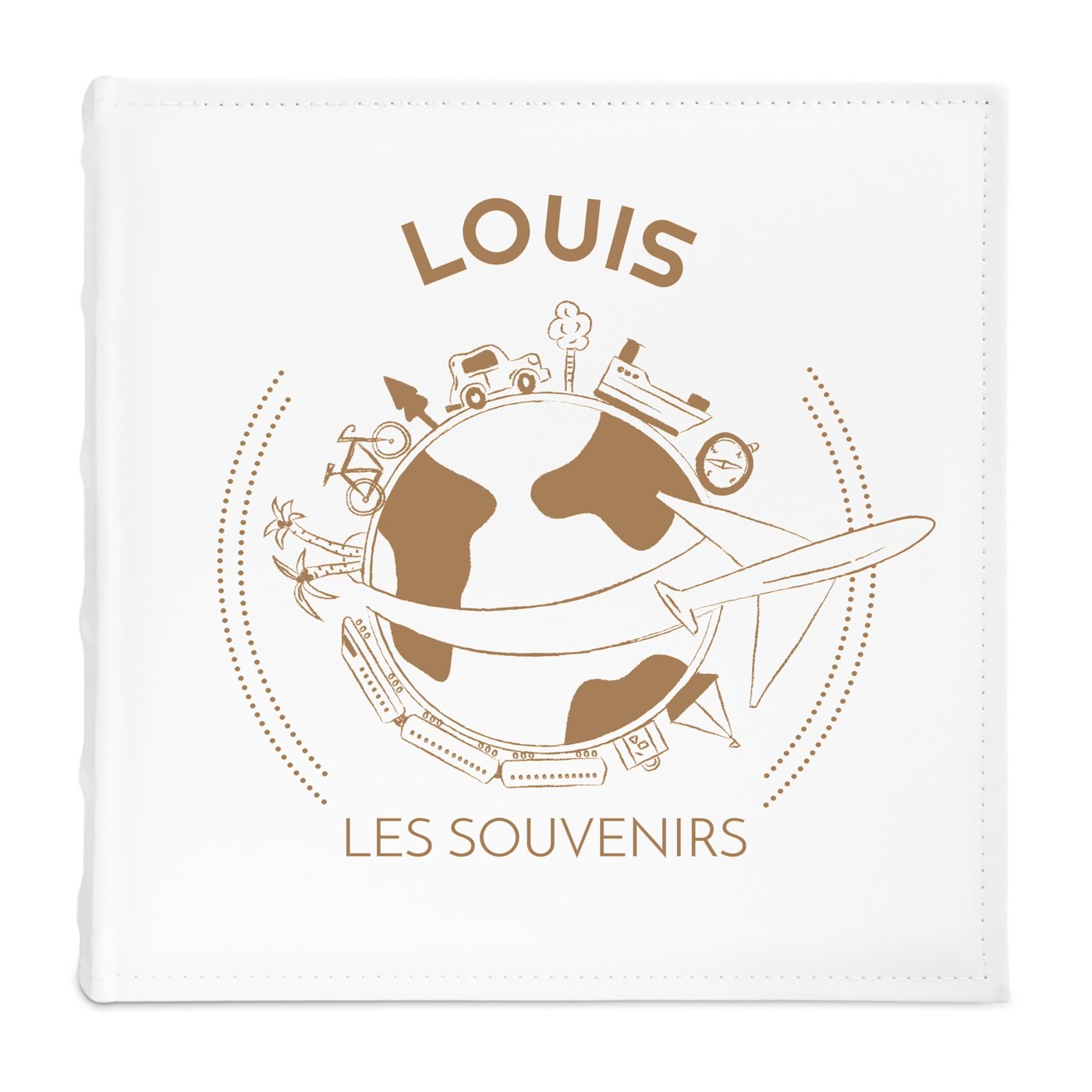 Album photo grand format avec personnalisation pour un petit voyageur