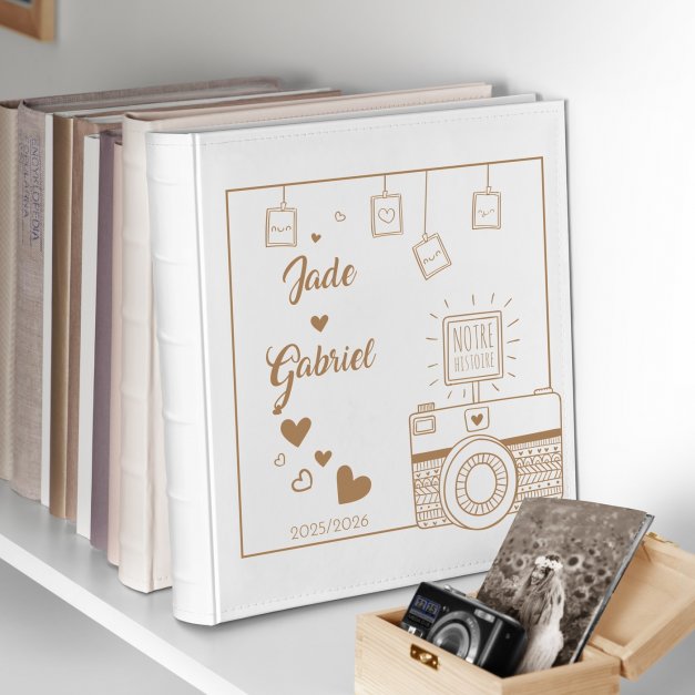 Album photo grand format avec personnalisation pour un couple amoureux