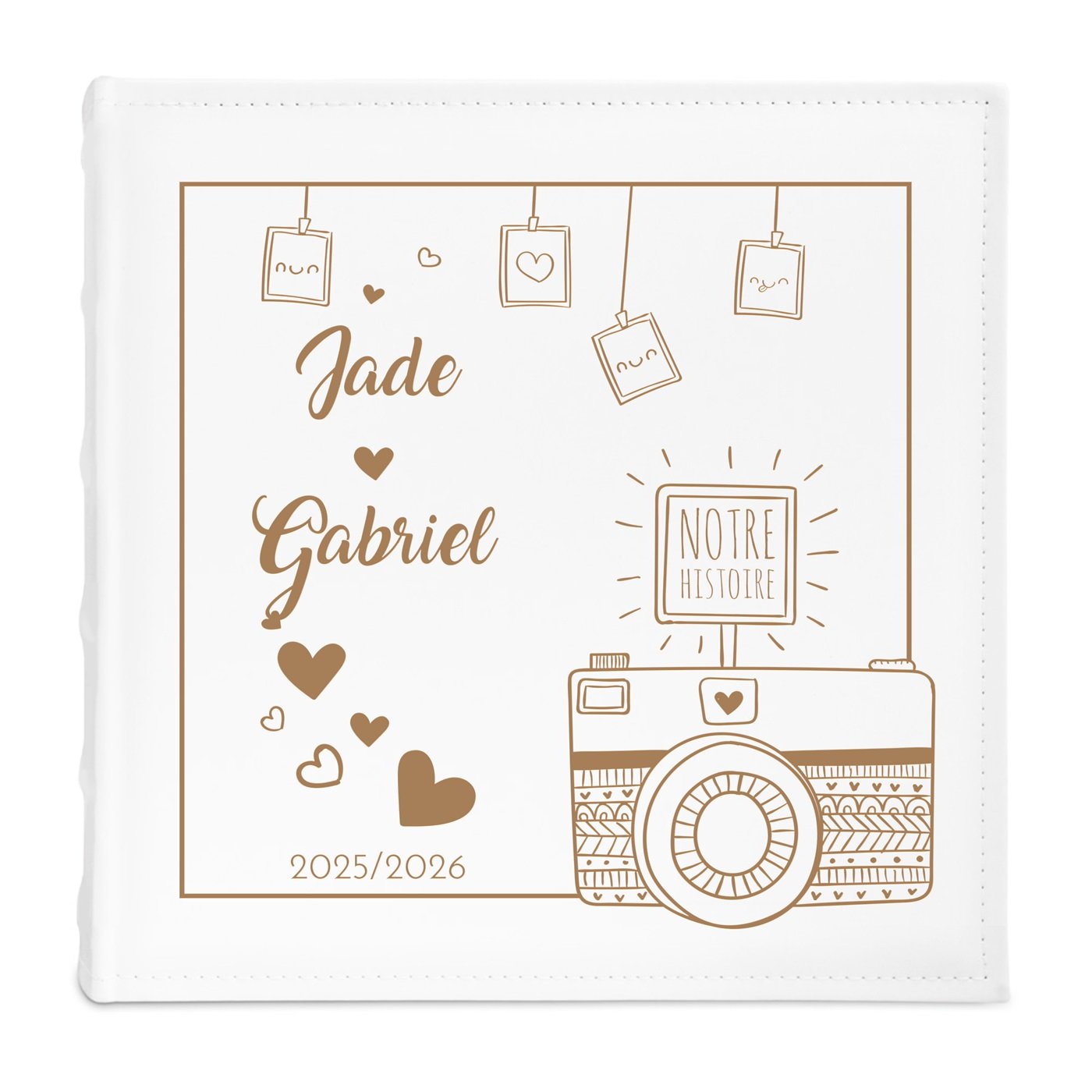 Album photo grand format avec personnalisation pour un couple amoureux