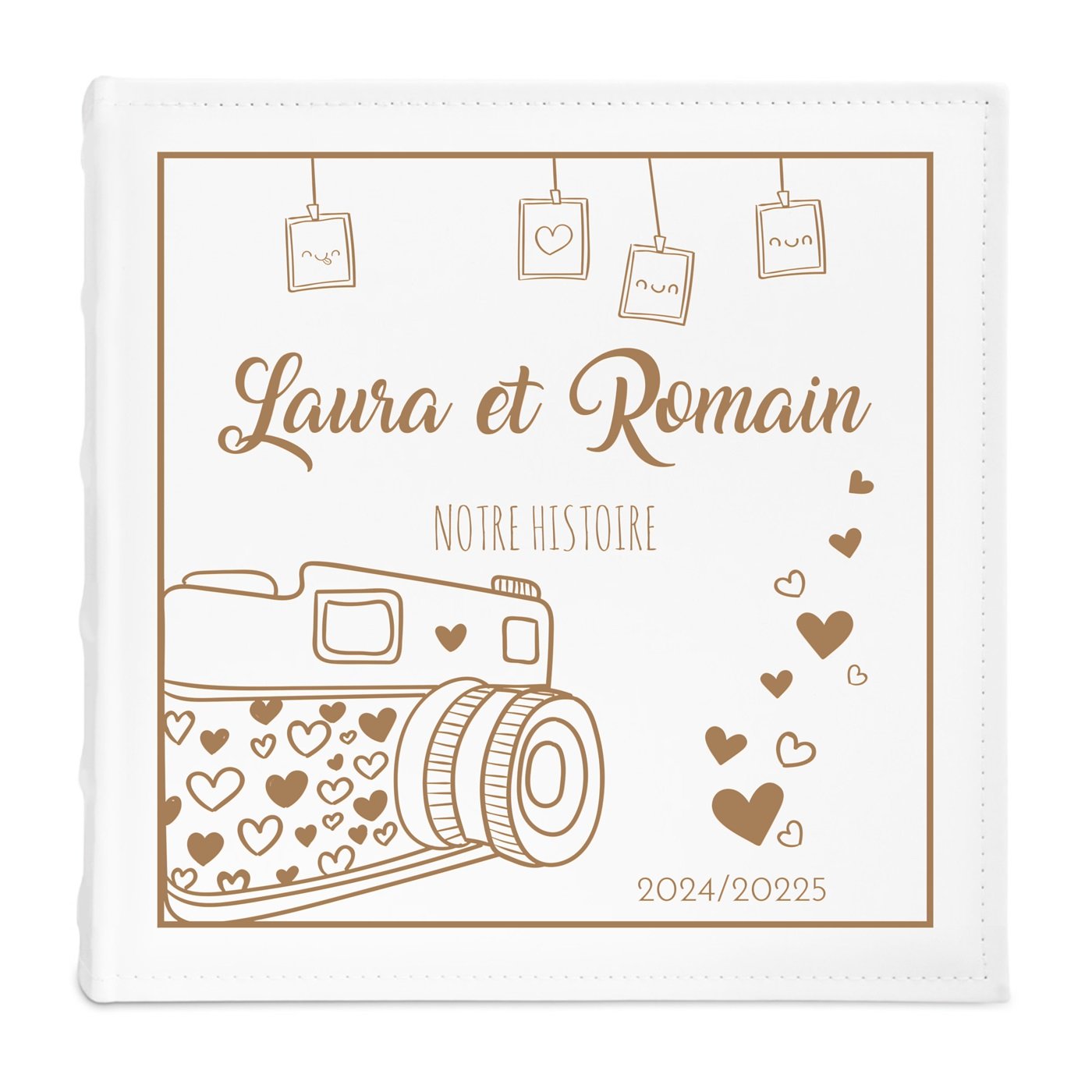 Album photo grand format avec personnalisation pour un couple amoureux 