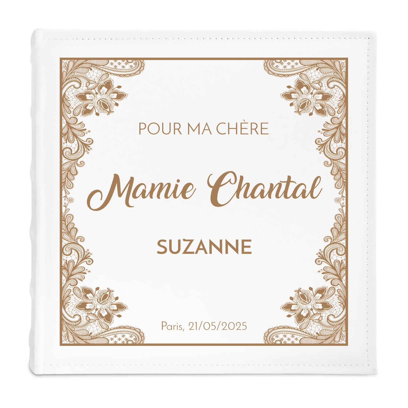 Album photo grand format avec personnalisation pour grand-mère pour son anniversaire