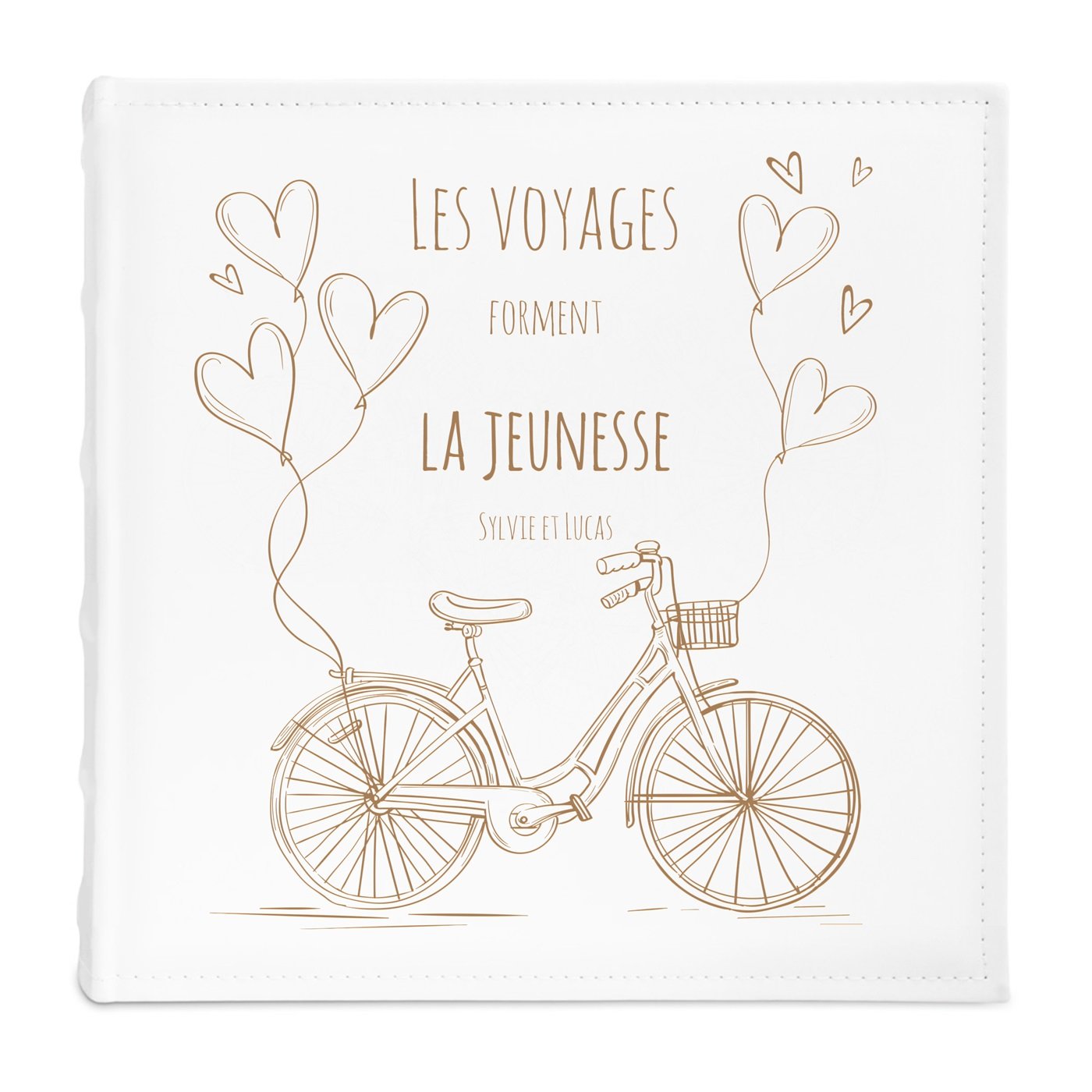Album photo grand format avec personnalisation pour un couple de cyclistes