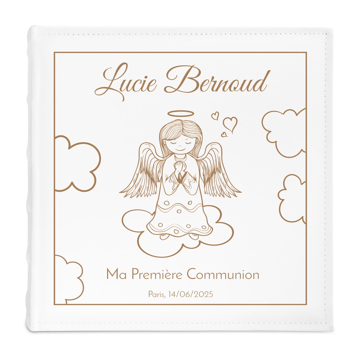 Album photo grand format avec personnalisation pour une petite fille pour son baptême