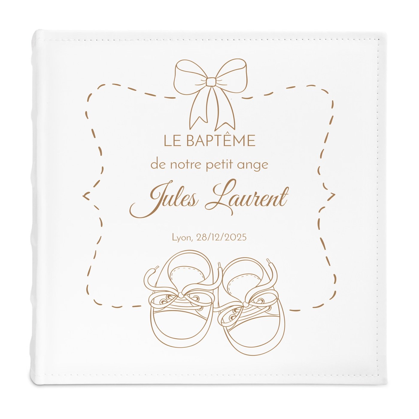 Album photo grand format avec personnalisation pour un petit garçon pour son baptême
