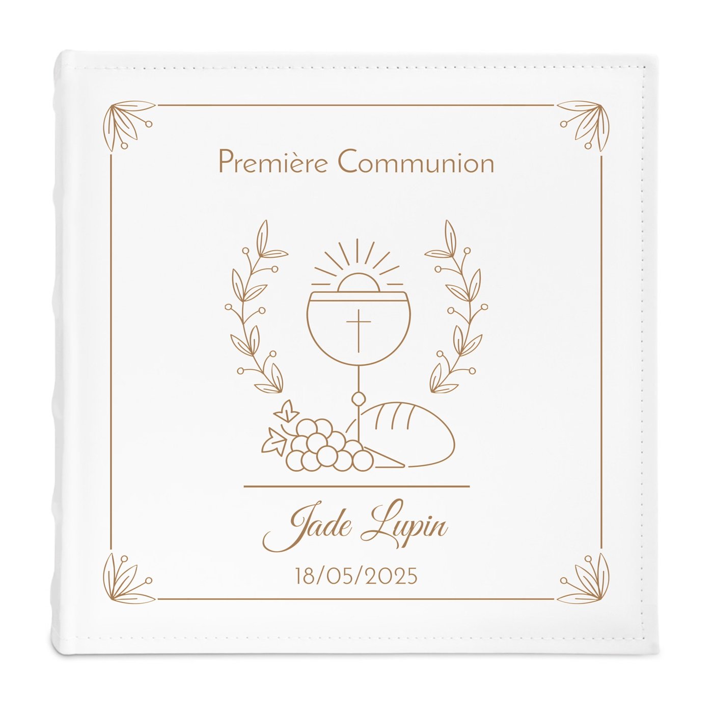 Album photo grand format avec personnalisation pour une fille pour sa première communion