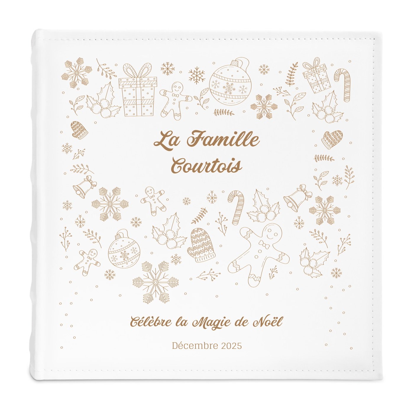 Album photo grand format avec personnalisation pour famille pour Noël