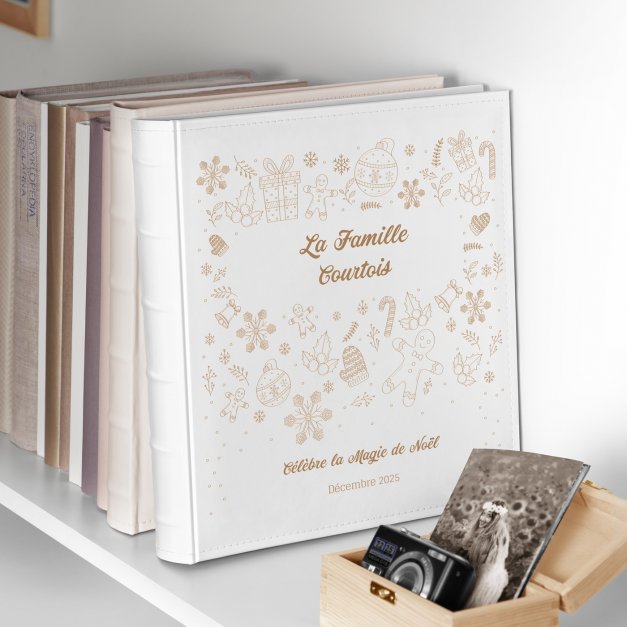 Album photo grand format avec personnalisation pour famille pour Noël