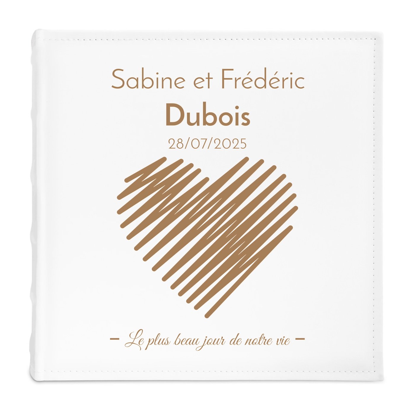 Album photo grand format avec personnalisation pour un mariage