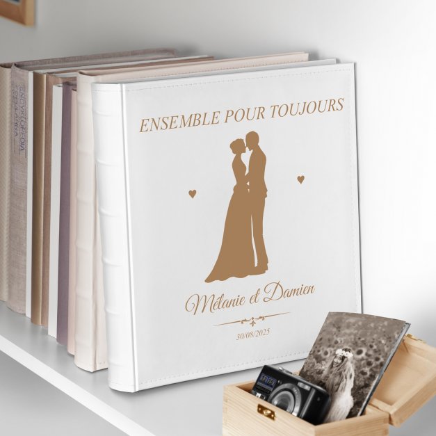 Album photo grand format avec personnalisation pour amis livre de mariage
