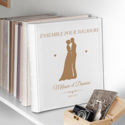 Album photo grand format avec personnalisation pour amis livre de mariage