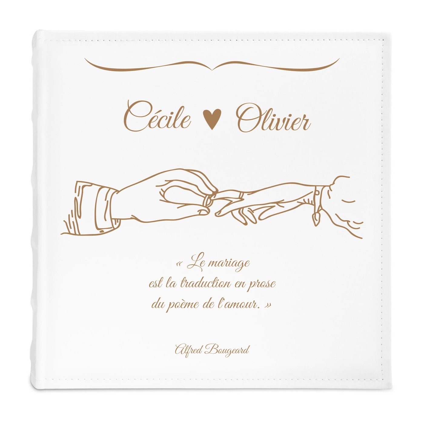 Album photo grand format avec personnalisation pour les souvenirs de mariage