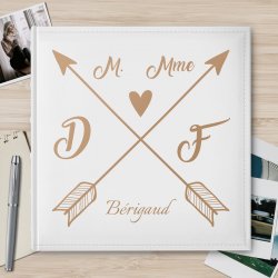 Album photo grand format avec personnalisation pour couple m. et mme