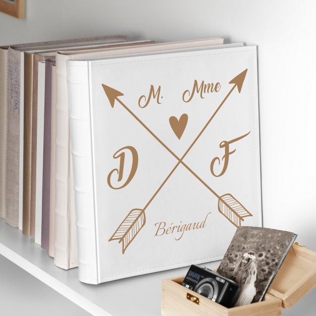Album photo grand format avec personnalisation pour couple m. et mme