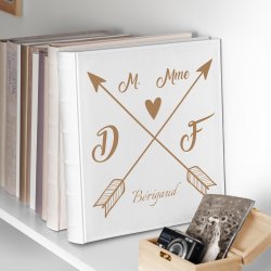 Album photo grand format avec personnalisation pour couple m. et mme