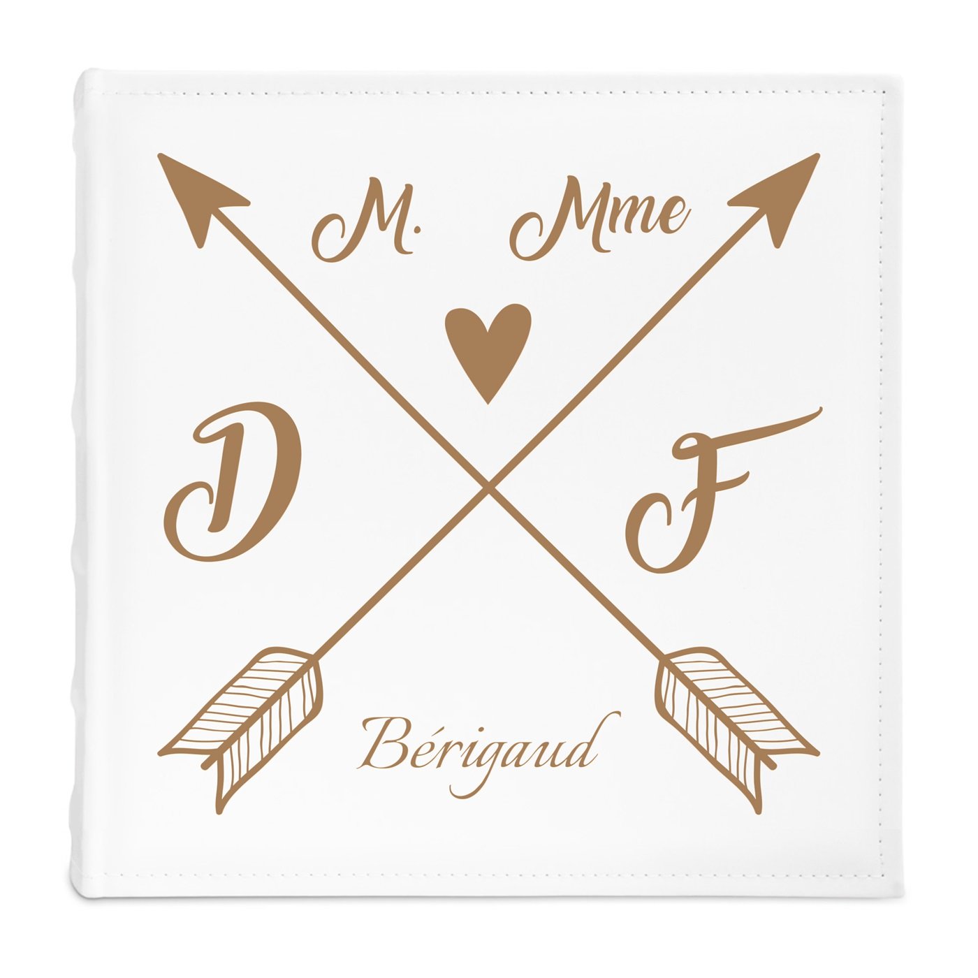 Album photo grand format avec personnalisation pour couple m. et mme