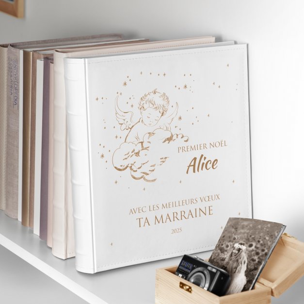 Album photo grand format avec personnalisation pour une fille pour Noël
