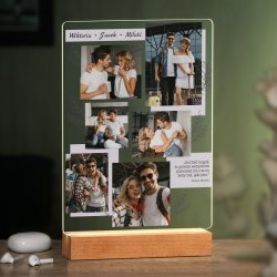 Lampe LED personnalisée de taille XL avec photo pour couple