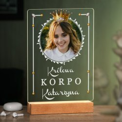 Lampe LED personnalisée de taille XL avec photo pour une collègue