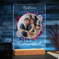 Lampe LED personnalisée de taille XL avec photos de famille