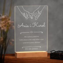 Lampe LED personnalisée de taille XL pour couple