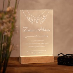 Lampe LED personnalisée de taille L pour couple