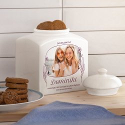 Pot à biscuits en céramique personnalisé pour la meilleure amie avec votre photo