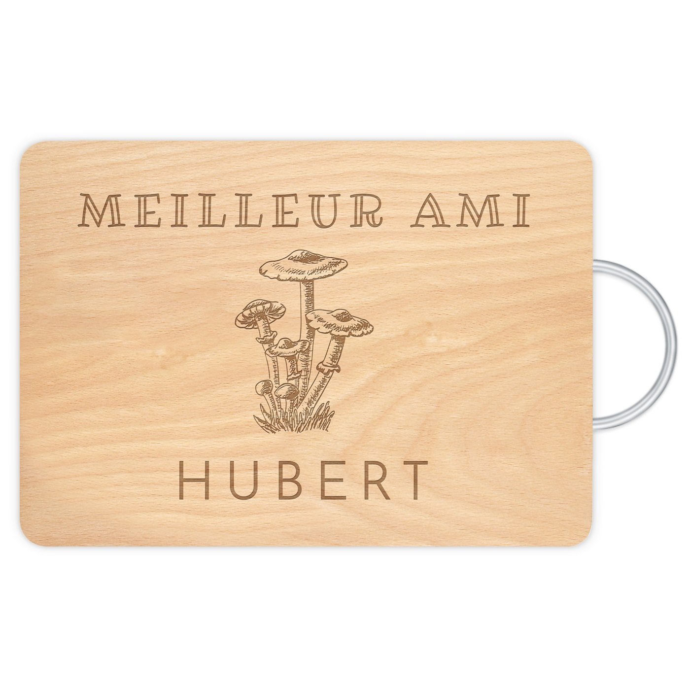 Planche à découper en bois avec manche en métal personnalisée pour un meilleur ami