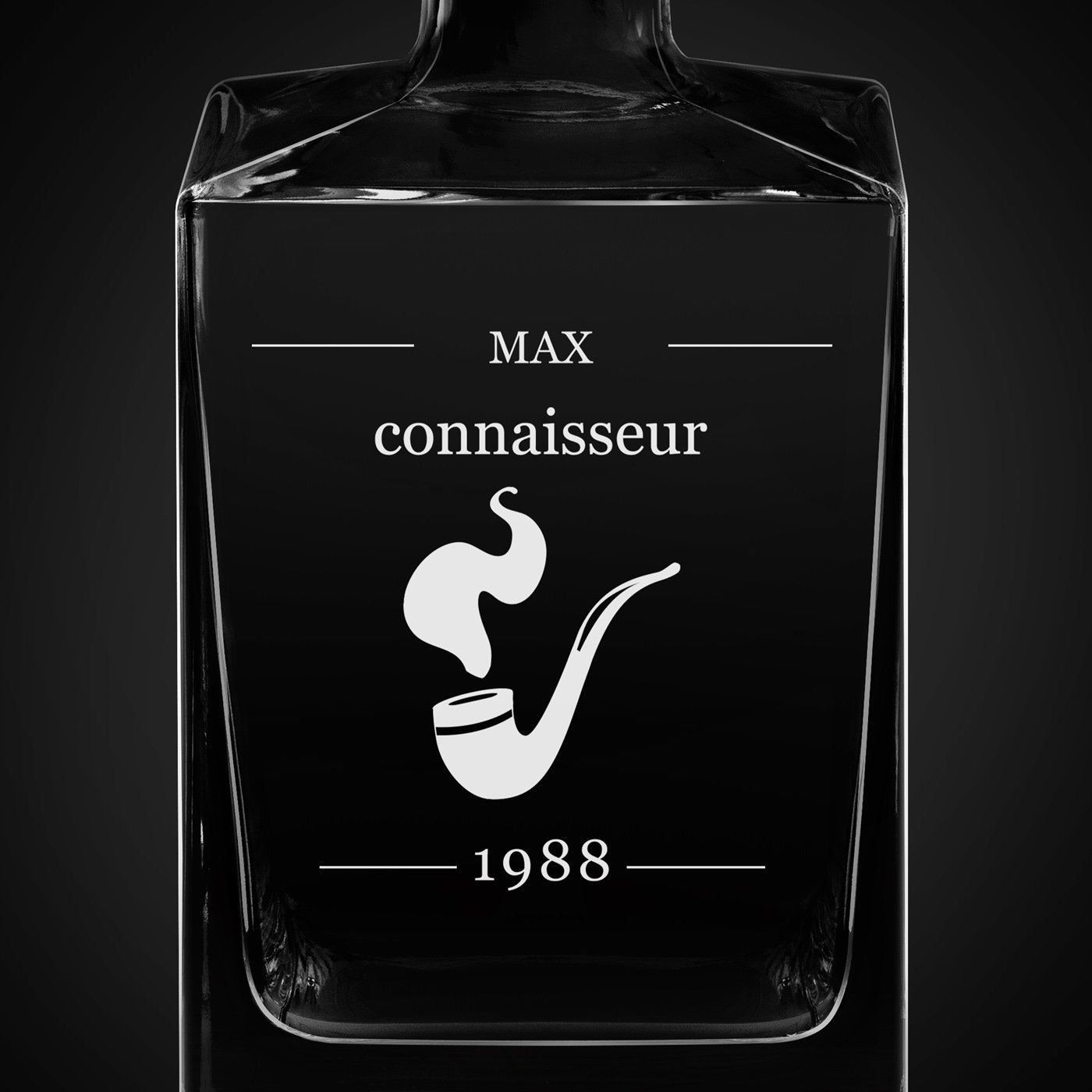 Carafe à whisky Cube avec gravure pour connaisseur