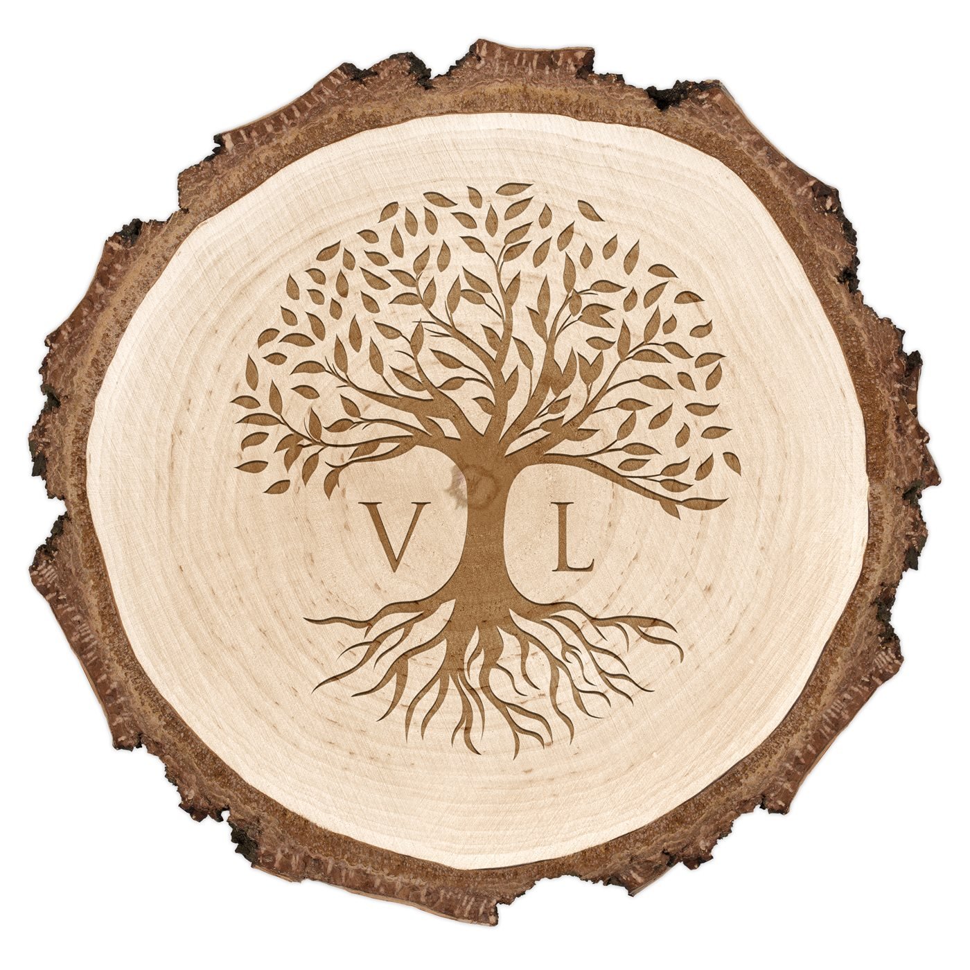 Rondin de bois personnalisé pour elle et pour lui pour l'anniversaire de mariage