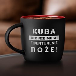Tasse noire fond rouge en céramique avec personnalisation pour retraité ingénieur anniversaire