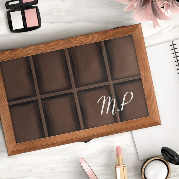 Coffret à montres et bijoux avec gravure pour elle pour son anniversaire