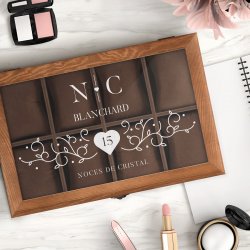 Coffret à montres et bijoux avec gravure pour un couple pour 15 ans de mariage