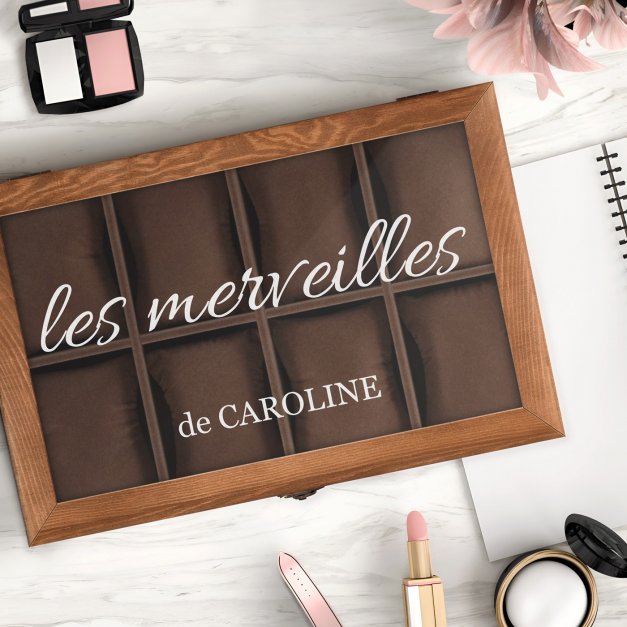 Coffret à montres et bijoux personnalisé pour l'anniversaire d'une collègue