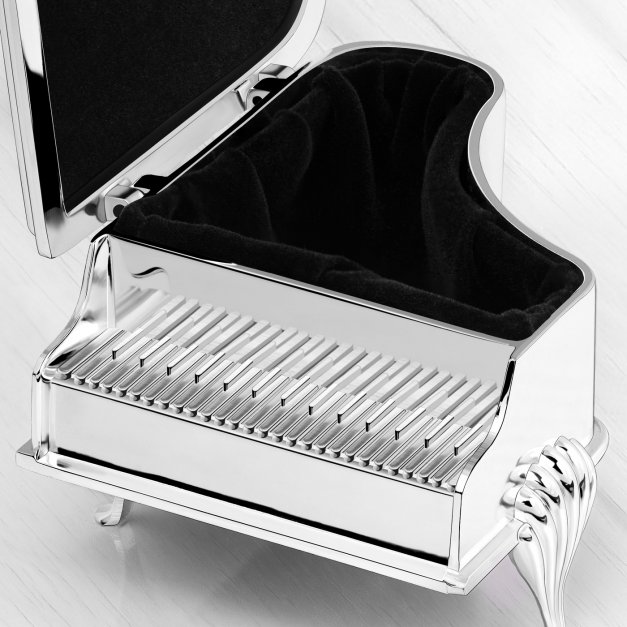 Coffret à bijoux en forme de piano avec gravure pour l'anniversaire d'une petite fille