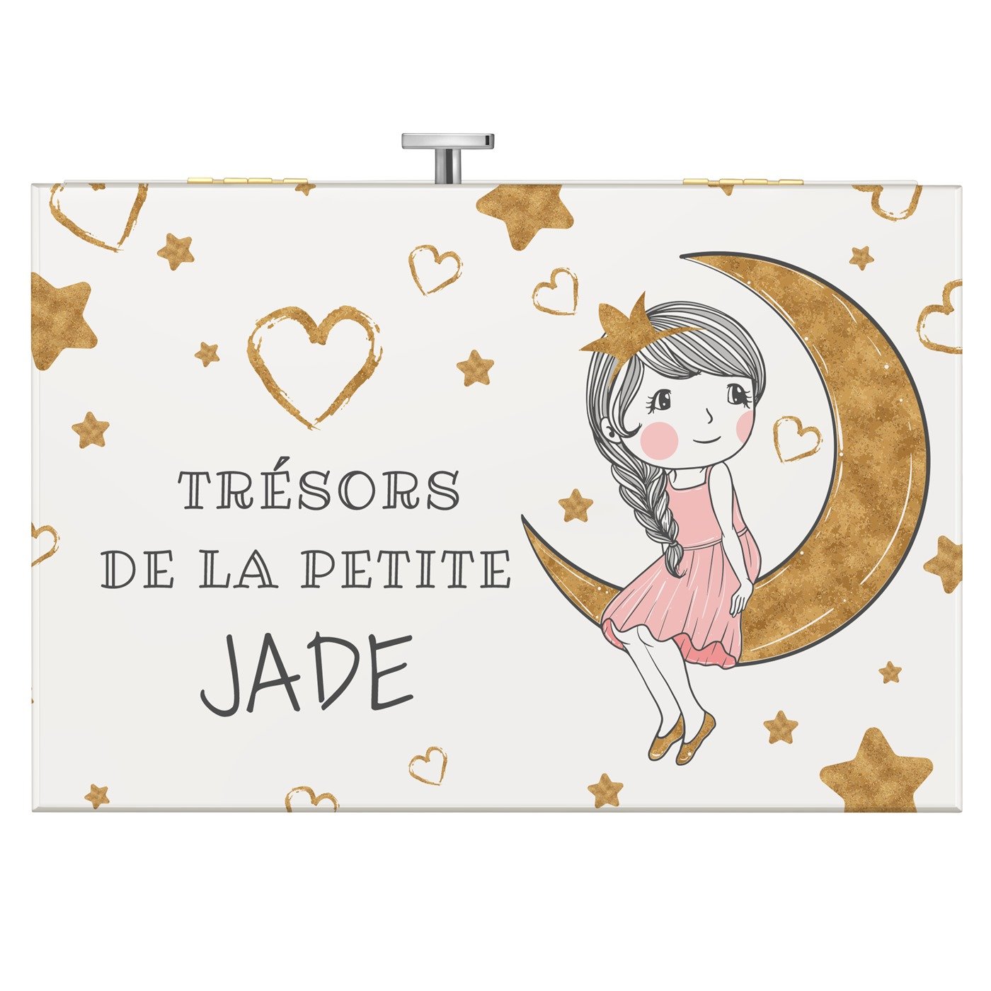 Boîte à musique avec un tiroir avec impression pour une fille pour son anniversaire