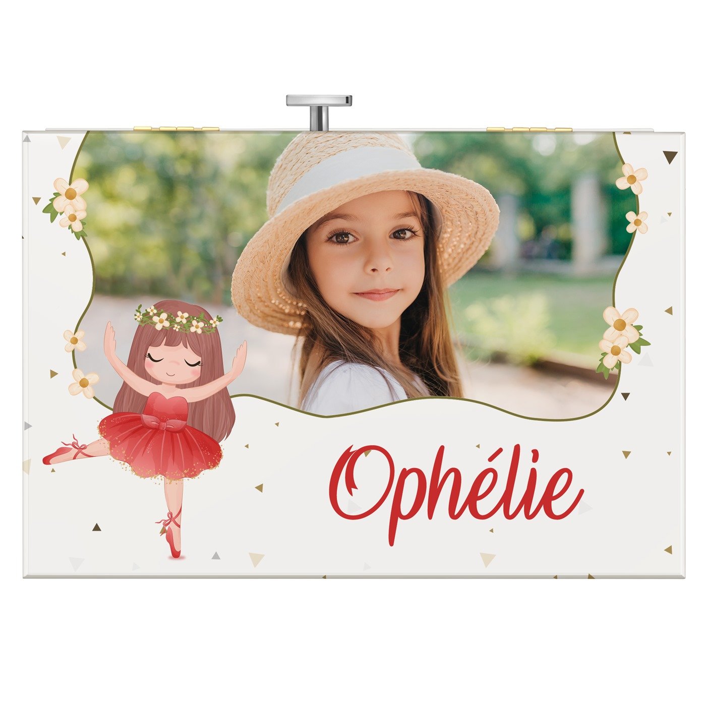 Boîte à musique pour bijoux avec votre photo imprimée pour l'anniversaire d'une fille