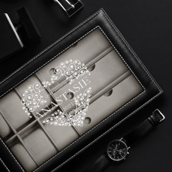 Coffret à montres et lunettes personnalisé pour une copine pour la Saint-Valentin