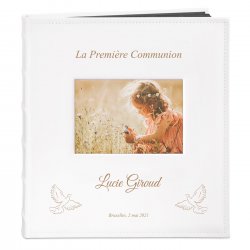 Album photo avec fenêtre et impression pour fille pour la communion